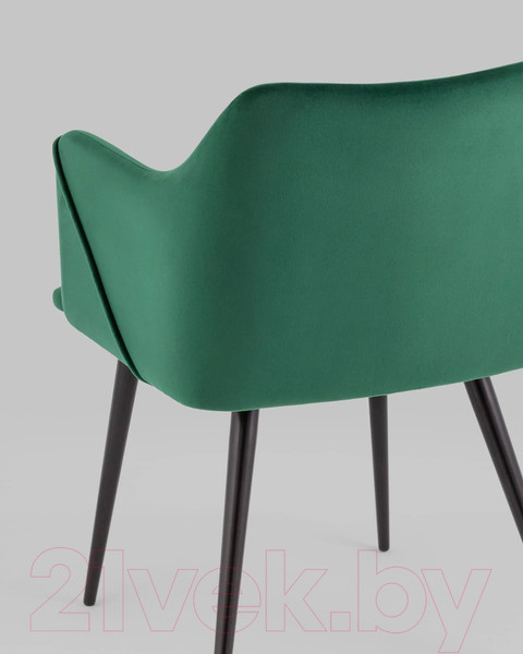 Изображение товара Стул Stool Group Джоэл с подлокотниками / vd-joel-b19 (велюр зеленый)