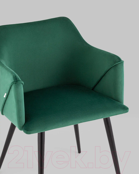 Изображение товара Стул Stool Group Джоэл с подлокотниками / vd-joel-b19 (велюр зеленый)