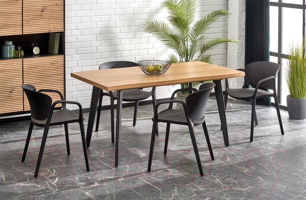 Изображение товара Обеденный стол Halmar Dickson 2 150-210x90x75 (натуральный/черный)