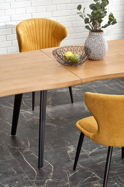 Изображение товара Обеденный стол Halmar Dickson 2 150-210x90x75 (натуральный/черный)