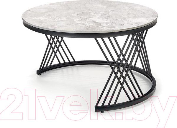 Изображение товара Комплект журнальных столиков Halmar Flamingo / V-CH-FLAMINGO-LAW (серый мрамор/черный)