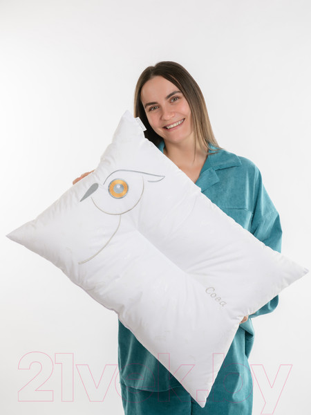 Изображение товара Подушка для сна Familytex ПСС В С вышивкой Сова (50x70)