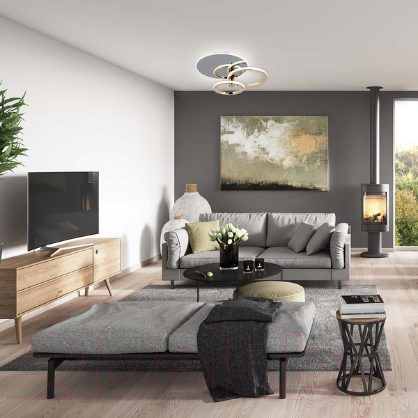 Изображение товара Потолочный светильник ESCADA 10213/2LED BL (хром/золото)