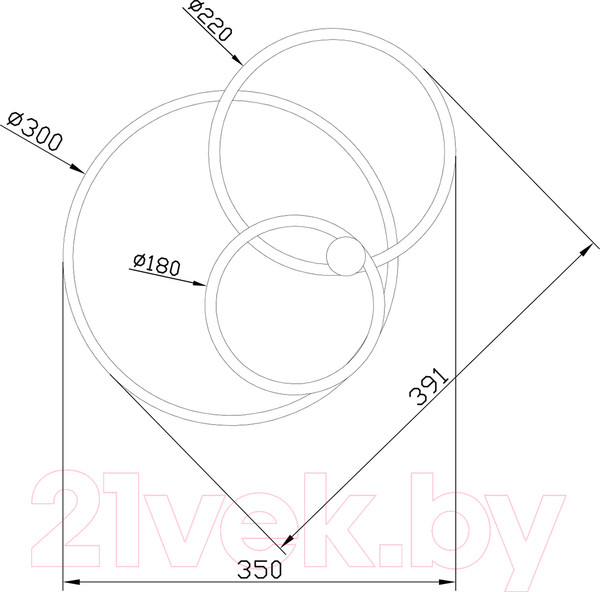 Изображение товара Потолочный светильник ESCADA 10213/2LED BL (белый/черный)