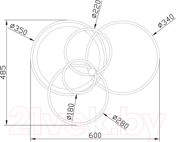 Изображение товара Люстра ESCADA 10213/4LED BL (белый/черный)