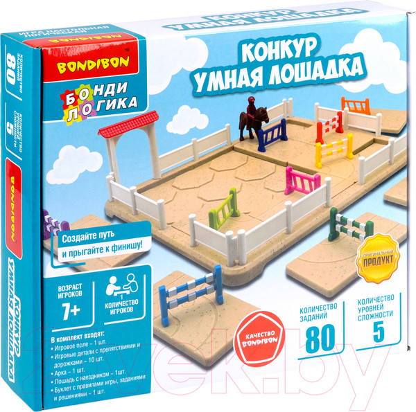 Изображение товара Настольная игра Bondibon БондиЛогика Конкур. Умная лошадка / ВВ6114