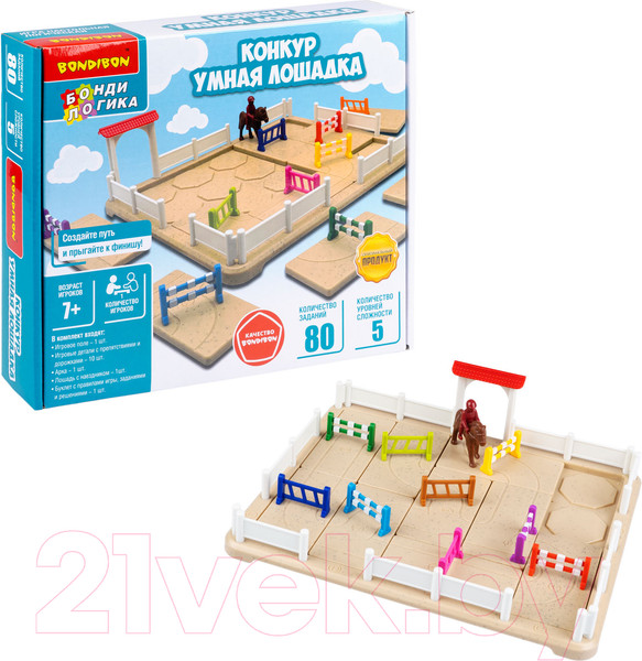 Изображение товара Настольная игра Bondibon БондиЛогика Конкур. Умная лошадка / ВВ6114