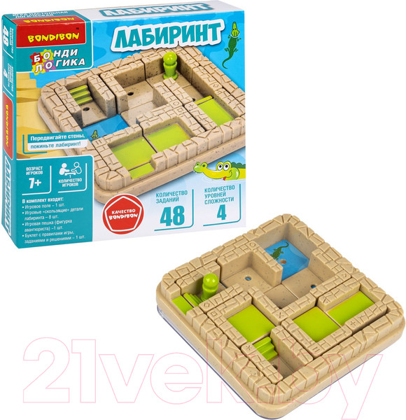 Изображение товара Настольная игра Bondibon БондиЛогика Лабиринт / ВВ6012