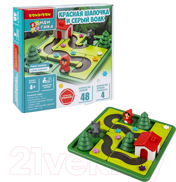 Изображение товара Настольная игра Bondibon БондиЛогика Красная шапочка и серый волк / ВВ6013