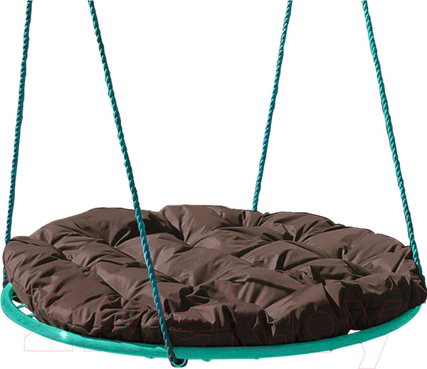 Изображение товара Качели подвесные M-Group Гнездо 0.8м / 17029905 (коричневая подушка)