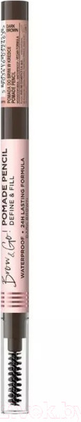 Изображение товара Карандаш для бровей Eveline Cosmetics Помaда Brow & Go! Dark Brown