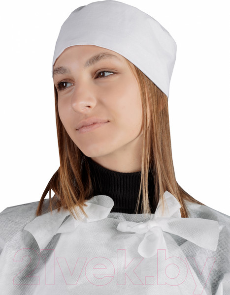 Изображение товара Набор шапочек рабочих Sled Хлопок (One Size, белый, 3шт)