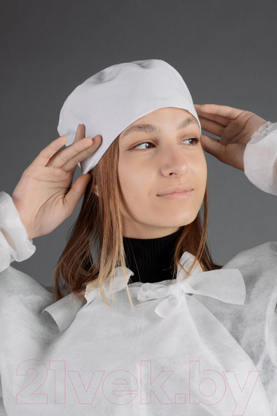 Изображение товара Набор шапочек рабочих Sled Хлопок (One Size, белый, 3шт)