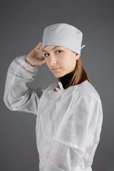 Изображение товара Набор шапочек рабочих Sled Хлопок (One Size, серый, 3шт)