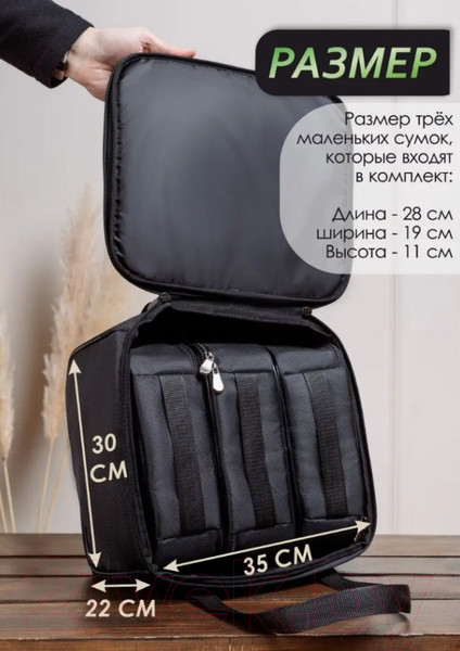 Изображение товара Сумка рыболовная Sled One Size 4в1 (черный)