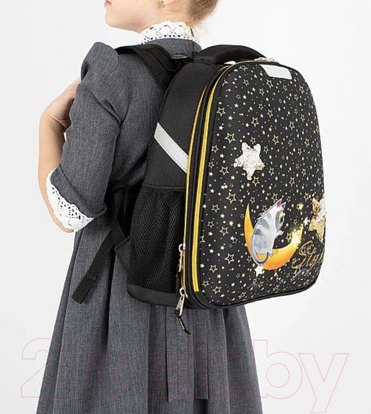 Изображение товара Школьный рюкзак Ecotope Kids Кот 057-540-142-CLR (черный)