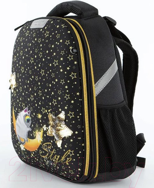 Изображение товара Школьный рюкзак Ecotope Kids Кот 057-540-142-CLR (черный)