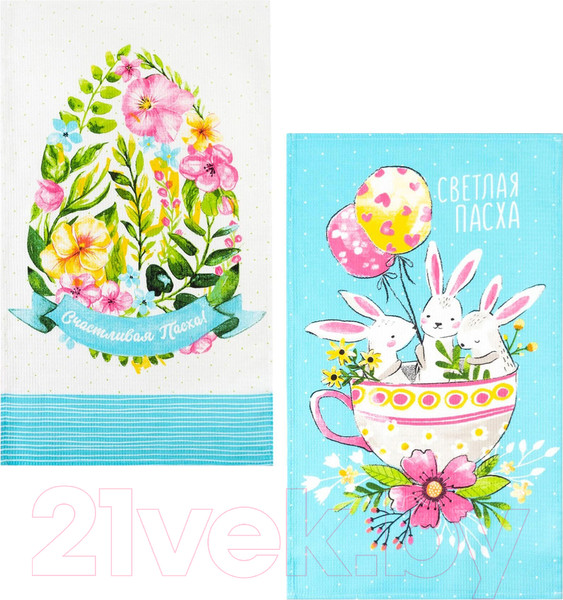 Изображение товара Набор полотенец Доляна Пасхальные забавы / 5511236