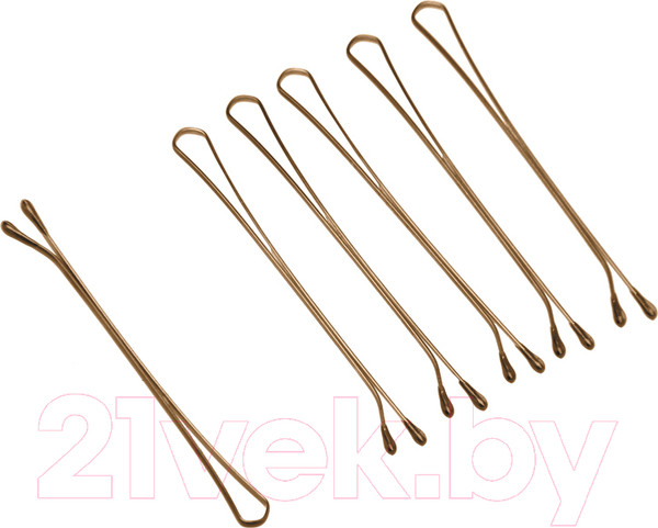 Изображение товара Набор заколок-невидимок для волос Dewal SLN40P-3/60 (60шт, коричневый)