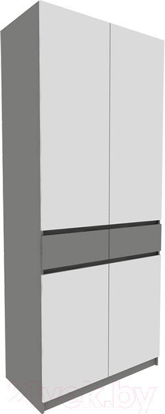 Изображение товара Шкаф Eligard Locarno 2 (дымчатый алмаз/белый)