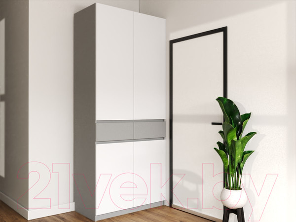Изображение товара Шкаф Eligard Locarno 2 (дымчатый алмаз/белый)