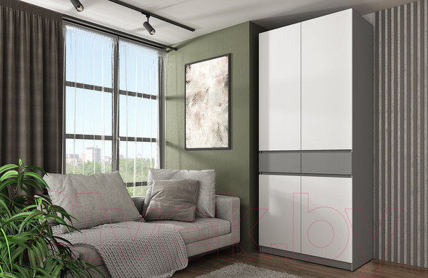 Изображение товара Шкаф Eligard Locarno 2 (дымчатый алмаз/белый)