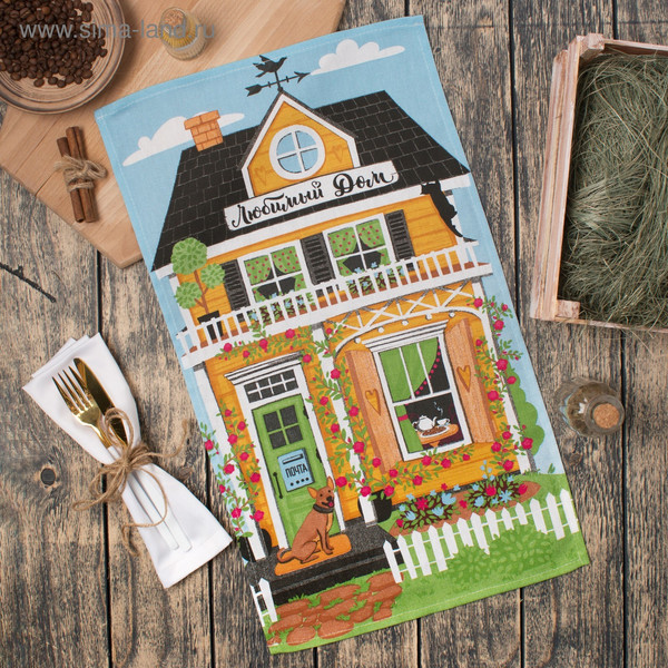 Изображение товара Полотенце Доляна Любимый дом / 4193931