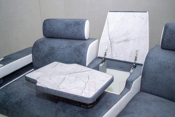 Изображение товара Диван угловой Петрамебель Марсель люкс модульный правый (светло-серый/светло-серый глори 23)