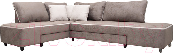 Изображение товара Диван угловой Петрамебель Оскар правый (велюр бежевый хилтон 06 какао/хилтон 02 светло-бежевый)