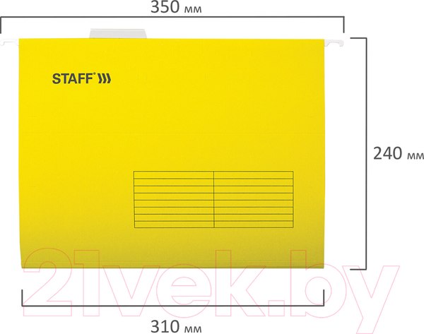 Изображение товара Набор папок Staff 270930 (10шт, желтый)