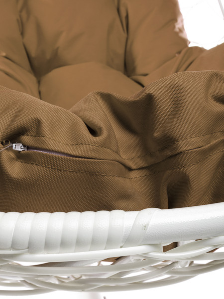 Изображение товара Кресло подвесное M-Group XL / 11120101 (белый ротанг/бежевая подушка)