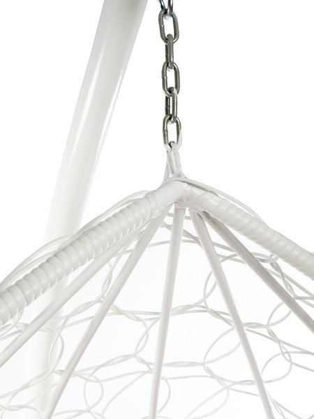 Изображение товара Кресло подвесное M-Group XL / 11120101 (белый ротанг/бежевая подушка)