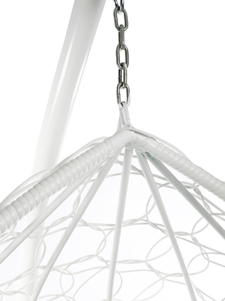 Изображение товара Кресло подвесное M-Group XL / 11120104 (белый ротанг/зеленая подушка)