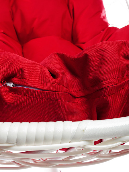 Изображение товара Кресло подвесное M-Group XL / 11120106 (белый ротанг/красная подушка)