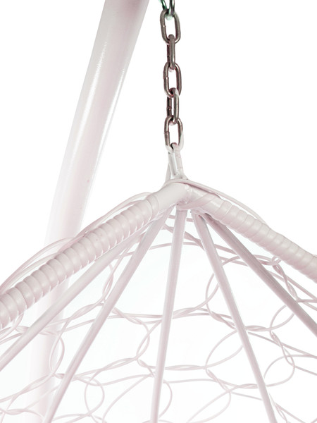 Изображение товара Кресло подвесное M-Group XL / 11120108 (белый ротанг/розовая подушка)