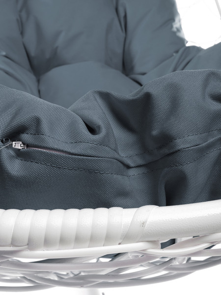 Изображение товара Кресло подвесное M-Group XL / 11120109 (белый ротанг/серая подушка)