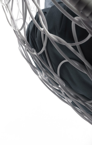 Изображение товара Кресло подвесное M-Group XL / 11120109 (белый ротанг/серая подушка)