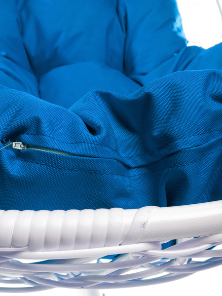 Изображение товара Кресло подвесное M-Group XL / 11120110 (белый ротанг/синяя подушка)