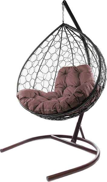 Изображение товара Кресло подвесное M-Group XL / 11120205 (коричневый ротанг/коричневая подушка)