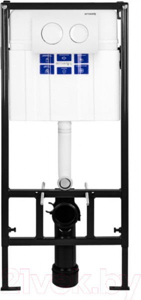 Изображение товара Инсталляция для унитаза Bettoserb Sava Fix Slim / SET40006466 (с кнопкой смыва)