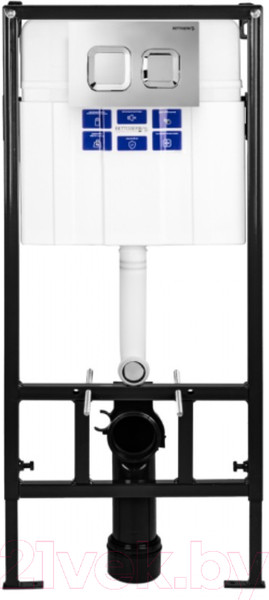 Изображение товара Инсталляция для унитаза Bettoserb Sava Fix Slim / SET40006473 (с кнопкой смыва)