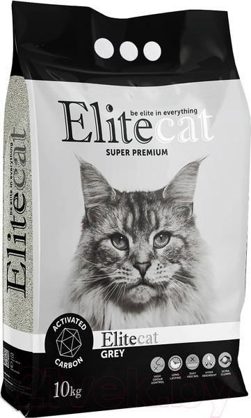 Изображение товара Наполнитель для туалета EliteCat Activated Carbon с активированным углем 2473/EC (10л)