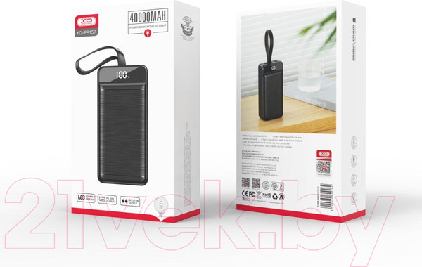Изображение товара Портативное зарядное устройство XO PR157 40000mAh