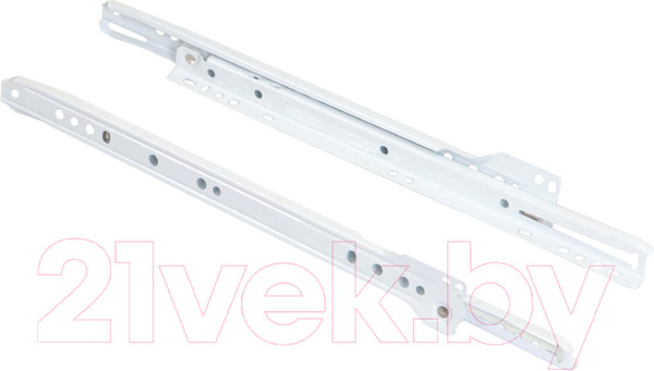 Изображение товара Комплект направляющих мебельных AKS Роликовые L-400 (белый)