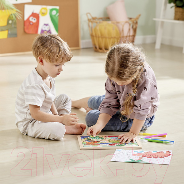 Изображение товара Развивающая игра Hape Динозавры 2 в 1 / E1641_HP