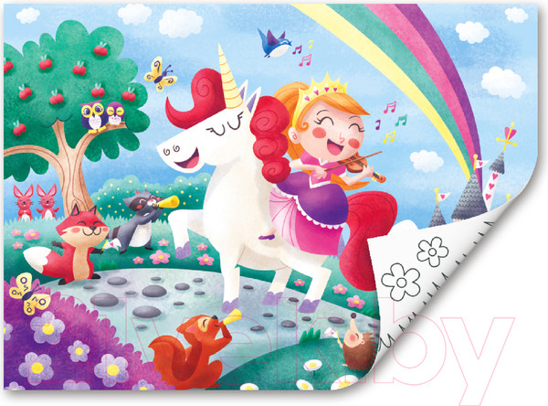 Изображение товара Развивающая игра Hape Единорог и принцесса – вместе навсегда 2 в 1 / E1642_HP