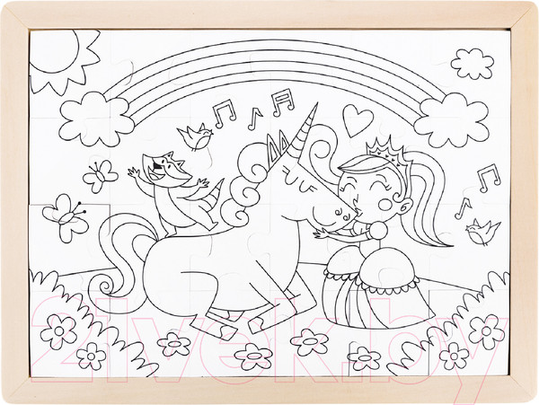 Изображение товара Развивающая игра Hape Единорог и принцесса – вместе навсегда 2 в 1 / E1642_HP