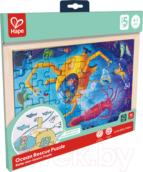 Изображение товара Развивающая игра Hape Морская спасательная служба 2 в 1 / E1643_HP
