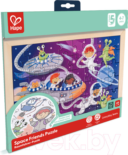 Изображение товара Развивающая игра Hape Космические друзья 2 в 1 / E1644_HP