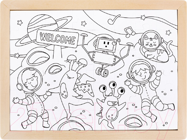 Изображение товара Развивающая игра Hape Космические друзья 2 в 1 / E1644_HP